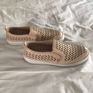 Pink Cut-Out Slip-Ons